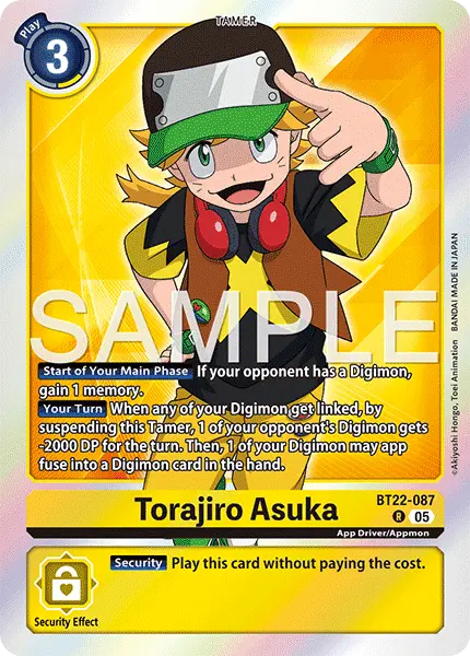 Digimon TCG Card 'BT22-087' 'Torajiro Asuka'
