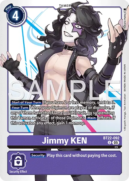 Digimon TCG Card 'BT22-092' 'Jimmy KEN'