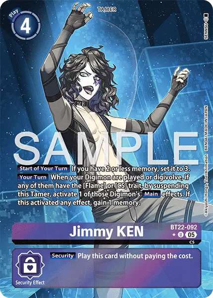 Digimon TCG Card 'BT22-092_P1' 'Jimmy KEN'
