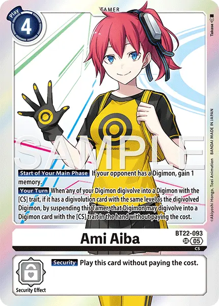 Digimon TCG Card 'BT22-093' 'Ami Aiba'