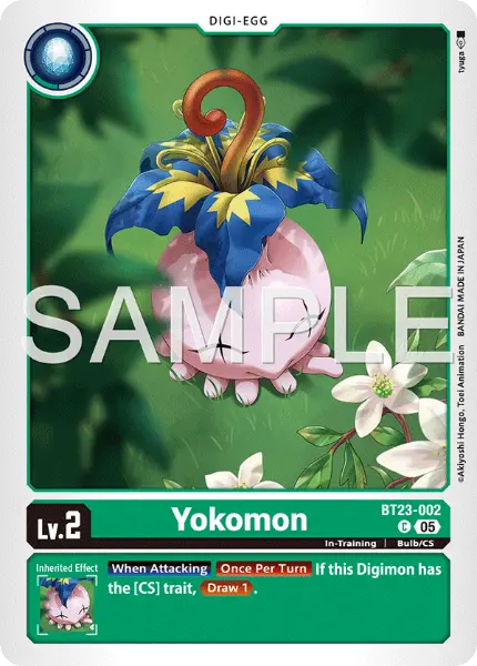 Digimon TCG Card 'BT23-002' 'Yokomon'