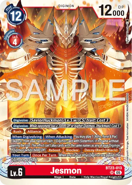 Deck BT23 Jesmon with preview of card BT23-013
