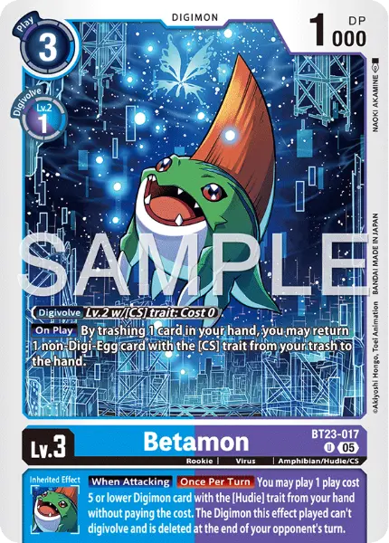 Digimon TCG Card 'BT23-017' 'Betamon'