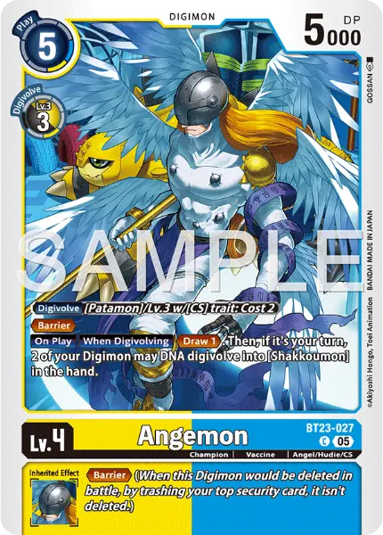 Digimon TCG Card 'BT23-027' 'Angemon'