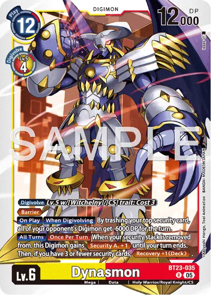 Digimon TCG Card 'BT23-035' 'Dynasmon'