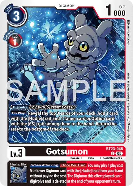 Digimon TCG Card 'BT23-048' 'Gotsumon'