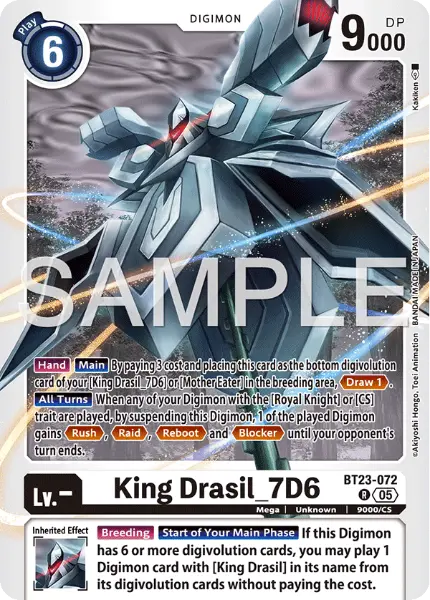 Deck BT23 Royal Knights with preview of card BT23-072