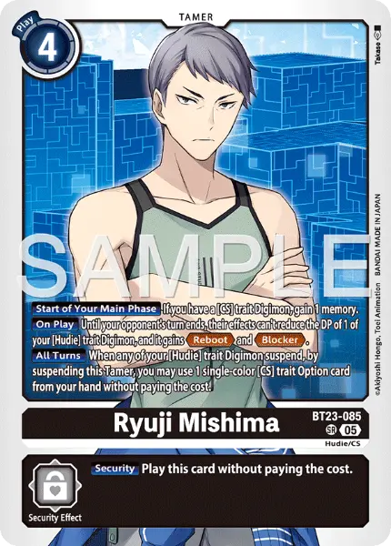 Digimon TCG Card 'BT23-085' 'Ryuji Mishima'