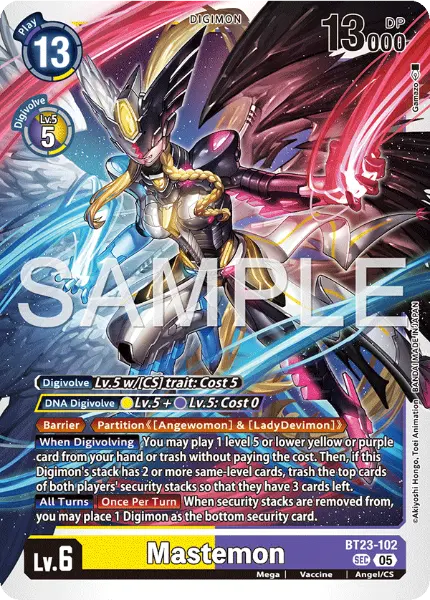 Deck BT23 Mastemon with preview of card BT23-102