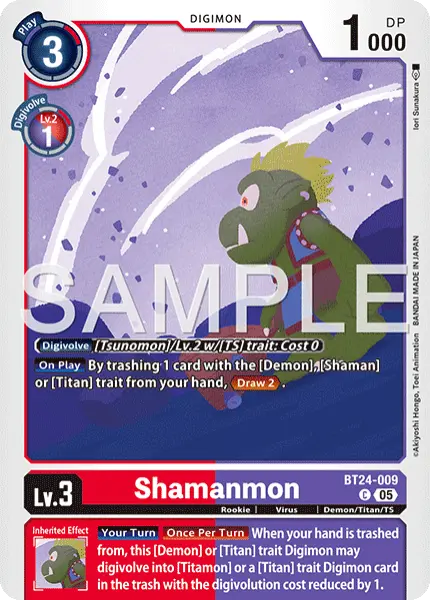 Digimon TCG Card 'BT24-009' 'Shamanmon'