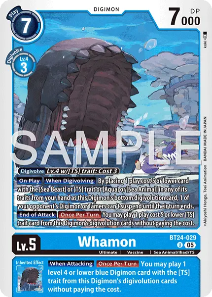 Digimon TCG Card 'BT24-029' 'Whamon'