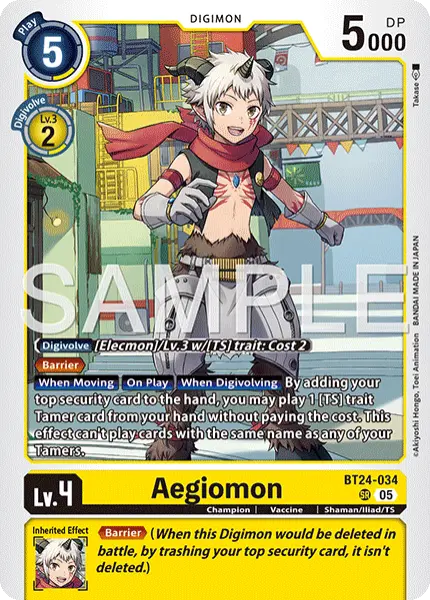 Digimon TCG Card 'BT24-034' 'Aegiomon'