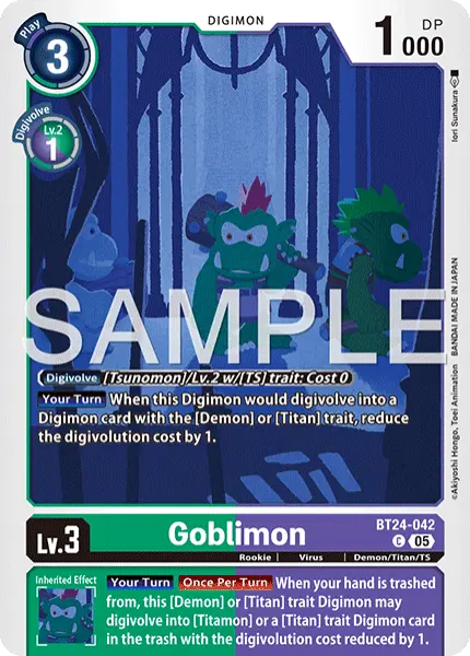 Digimon TCG Card 'BT24-042' 'Goblimon'