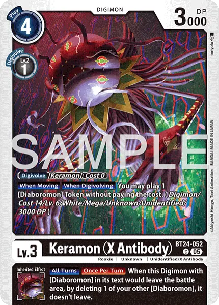 Digimon TCG Card 'BT24-052' 'Keramon (X Antibody)'