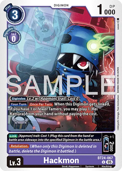 Digimon TCG Card 'BT24-067' 'Hackmon'
