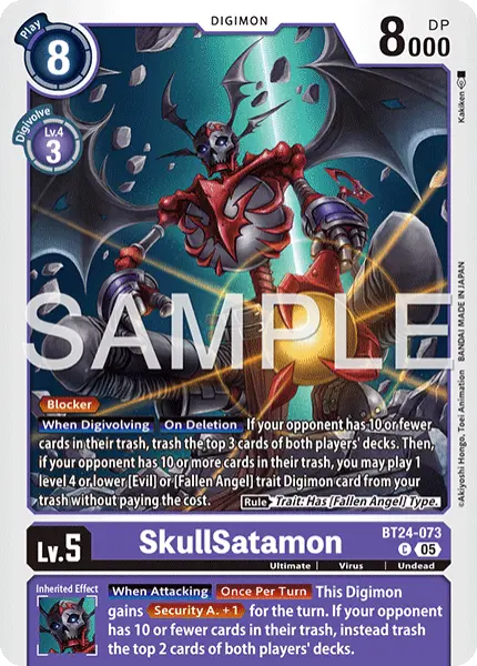 Digimon TCG Card 'BT24-073' 'SkullSatamon'