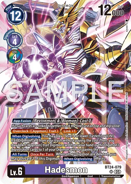 Digimon TCG Card 'BT24-079' 'Hadesmon'