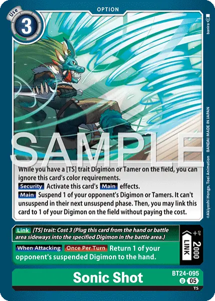 Digimon TCG Card 'BT24-095' 'Sonic Shot'