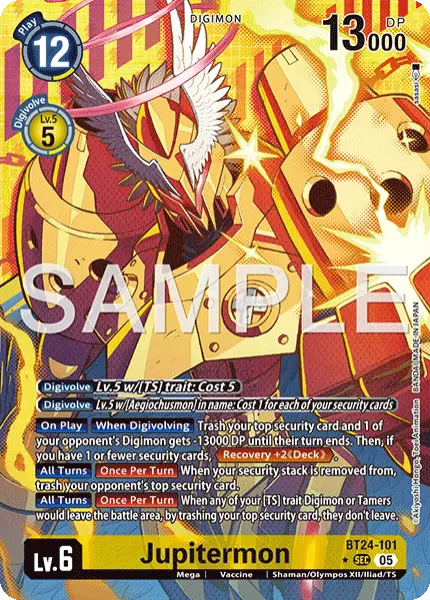 Digimon TCG Card 'BT24-101_P1' 'Jupitermon'