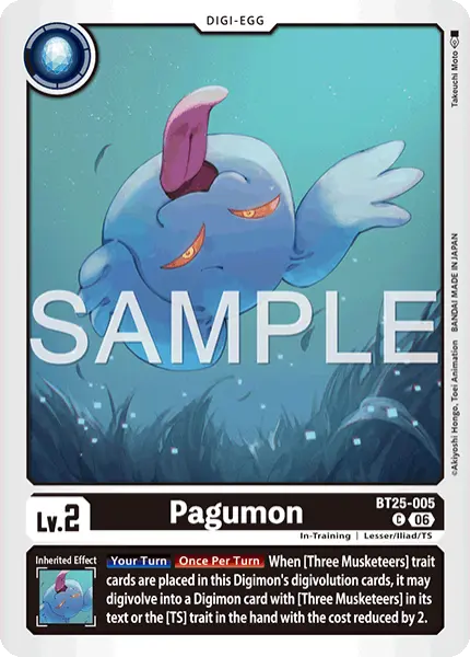 Digimon TCG Card 'BT25-005' 'Pagumon'
