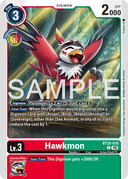 Digimon TCG Card 'BT25-010' 'Hawkmon'