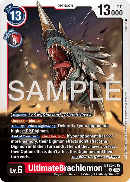 Digimon TCG Card 'BT25-019' 'UltimateBrachiomon'