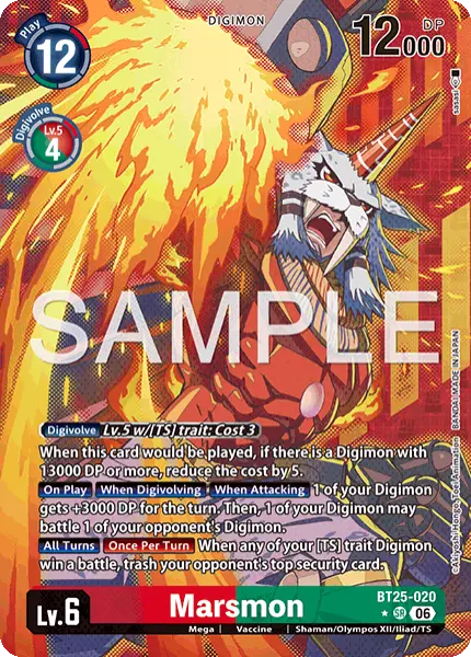 Digimon TCG Card 'BT25-020_P1' 'Marsmon'