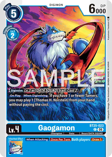 Digimon TCG Card 'BT25-023' 'Gaogamon'