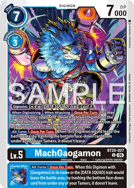 Digimon TCG Card 'BT25-027' 'MachGaogamon'