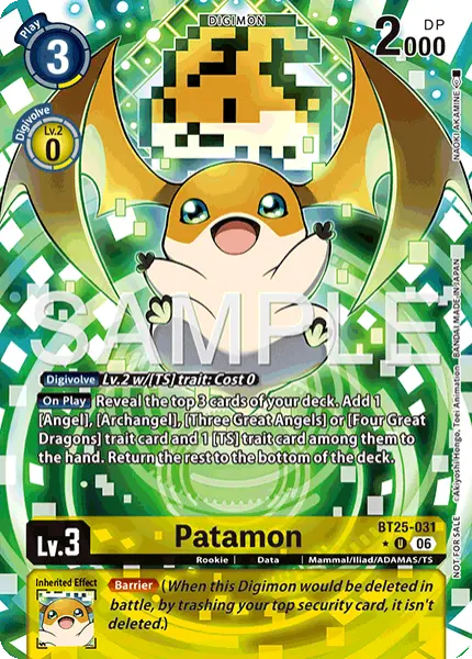 Digimon TCG Card 'BT25-031_P1' 'Patamon'