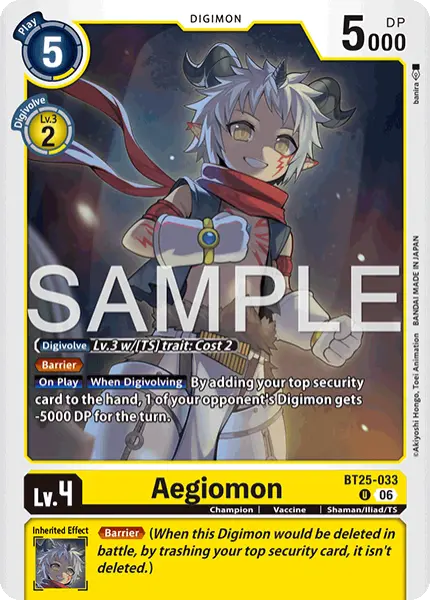 Digimon TCG Card 'BT25-033' 'Aegiomon'