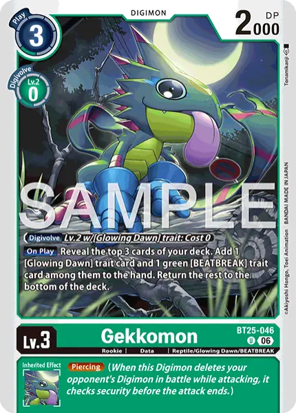 Digimon TCG Card 'BT25-046' 'Gekkomon'