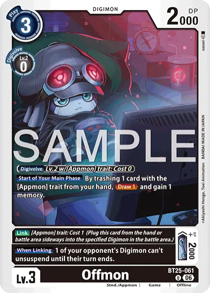 Digimon TCG Card 'BT25-061' 'Offmon'