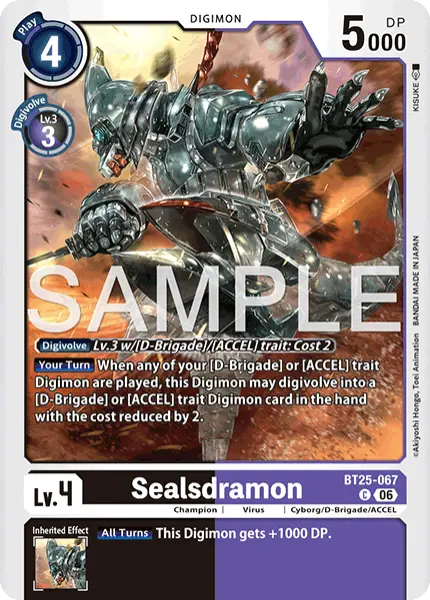 Digimon TCG Card 'BT25-067' 'Sealsdramon'