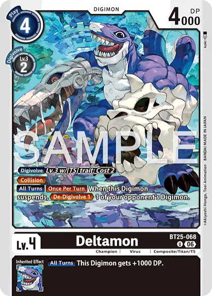 Digimon TCG Card 'BT25-068' 'Deltamon'