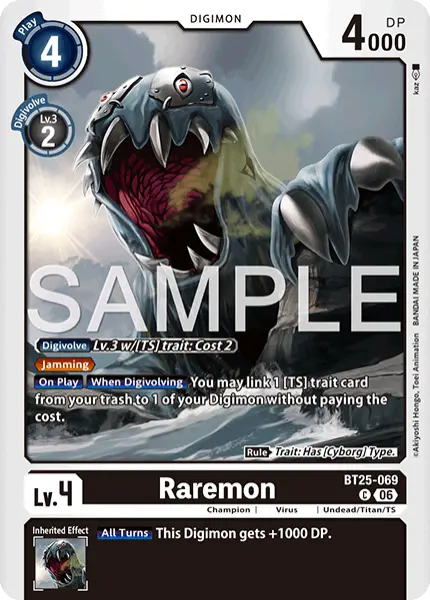 Digimon TCG Card 'BT25-069' 'Raremon'