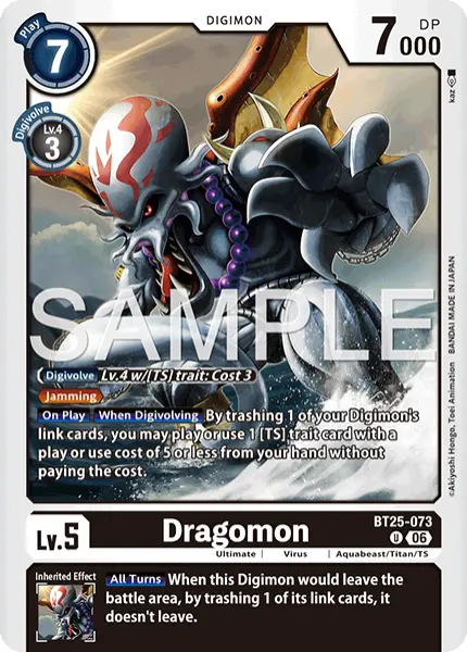 Digimon TCG Card 'BT25-073' 'Dragomon'