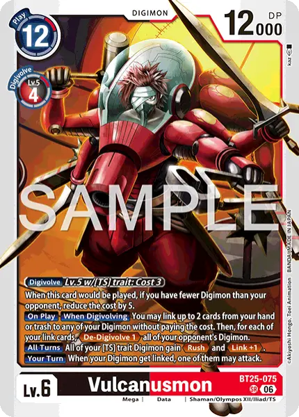 Deck Vulcanusmon - 4th with preview of card BT25-075