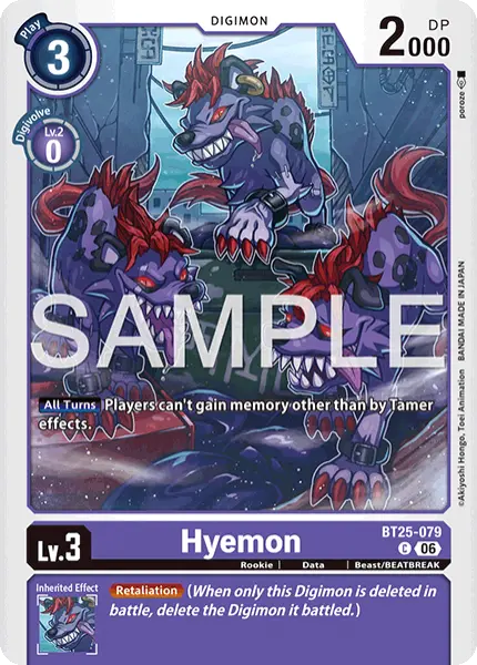 Digimon TCG Card 'BT25-079' 'Hyemon'
