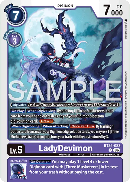 Digimon TCG Card 'BT25-083' 'LadyDevimon'