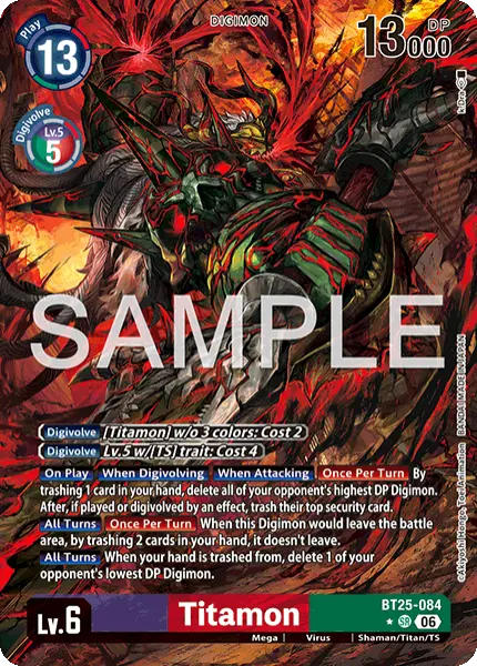 Digimon TCG Card 'BT25-084_P1' 'Titamon'