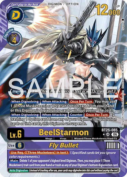 Digimon TCG Card 'BT25-085_P1' 'Beelstarmon Fly Bullet'