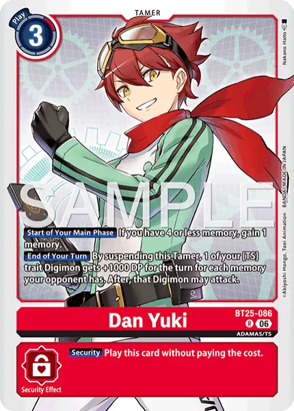 Digimon TCG Card 'BT25-086' 'Dan Yuki'
