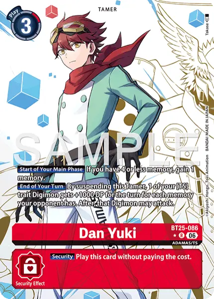 Digimon TCG Card 'BT25-086_P1' 'Dan Yuki'