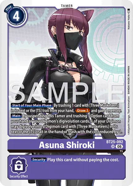 Digimon TCG Card 'BT25-092' 'Asuna Shiroki'