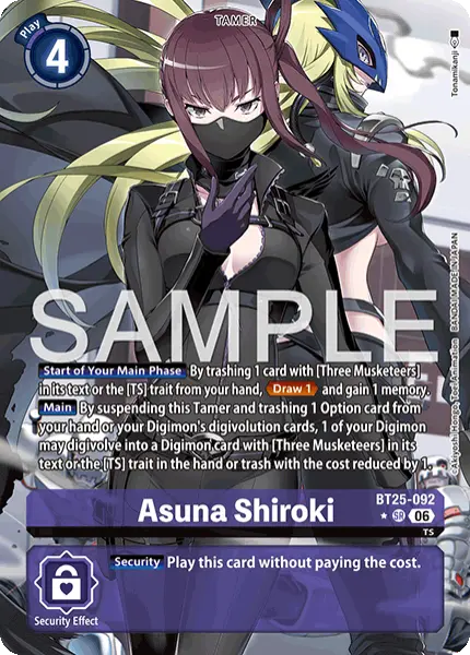 Digimon TCG Card 'BT25-092_P1' 'Asuna Shiroki'