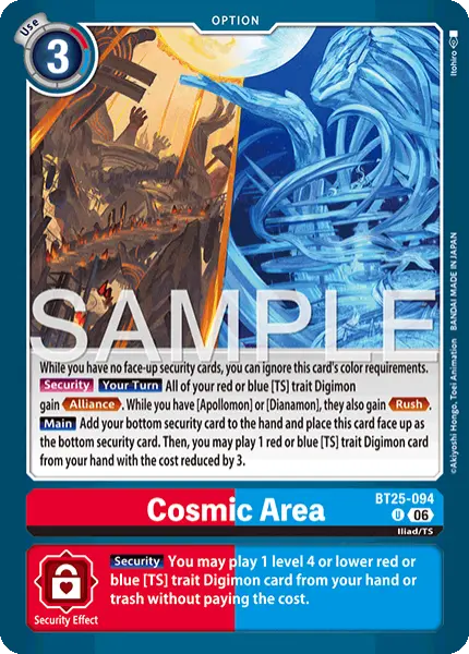 Digimon TCG Card 'BT25-094' 'Cosmic Area'