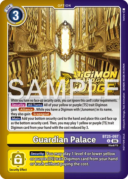 Digimon TCG Card 'BT25-097_P1' 'Guardian Palace'