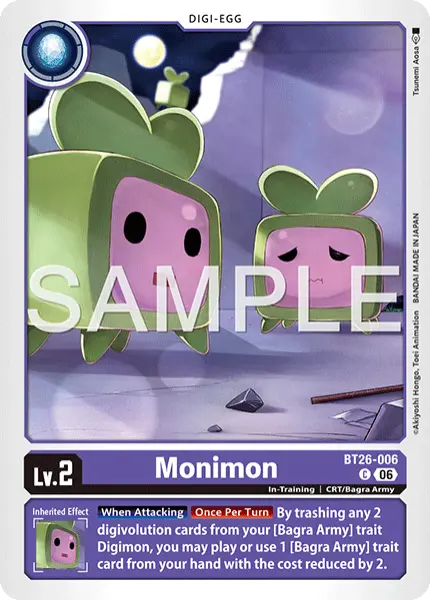 Digimon TCG Card BT26-006 Monimon