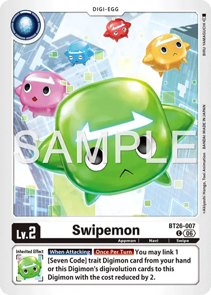 Digimon TCG Card 'BT26-007' 'Swipemon'